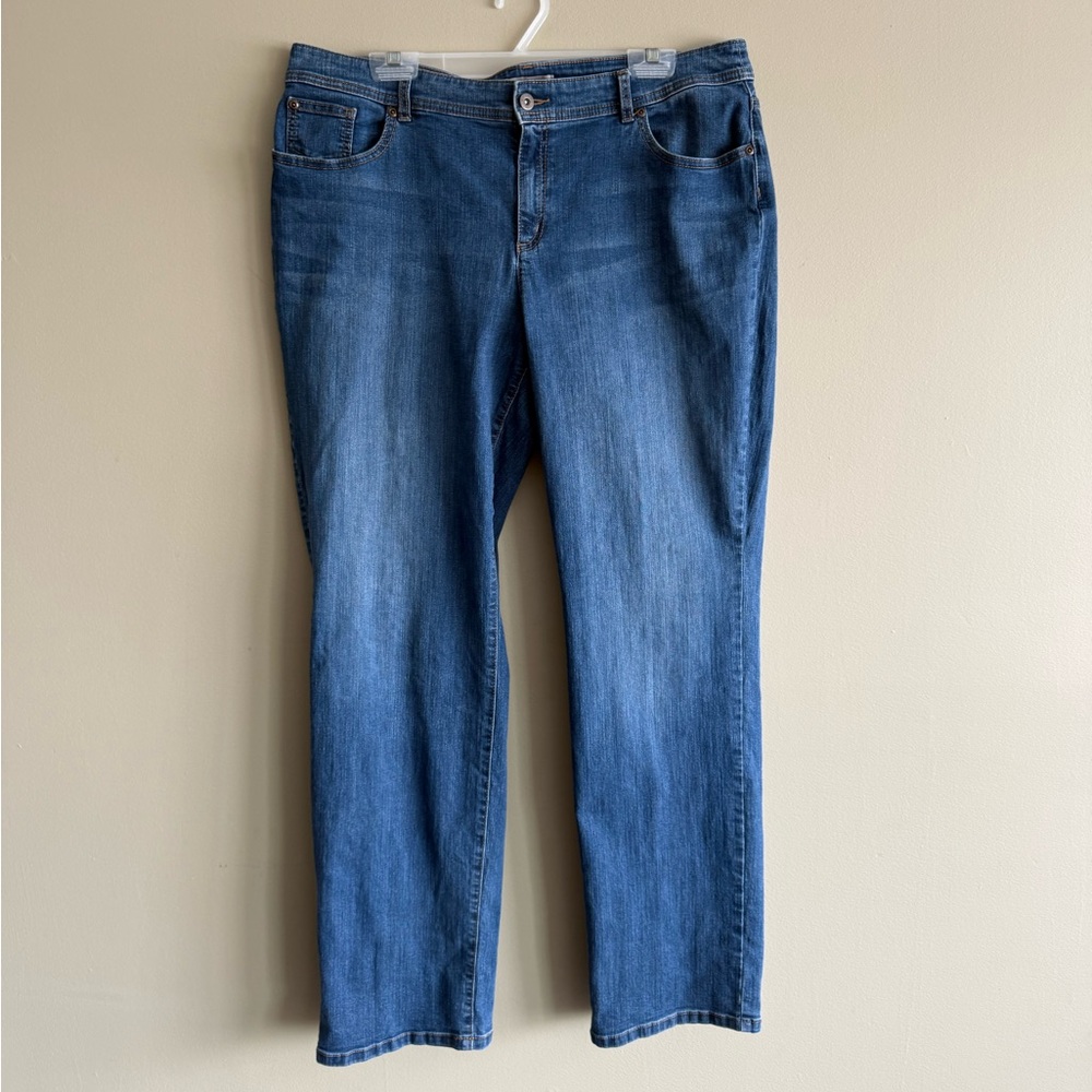 Chico's Blue Straight Leg Jeans